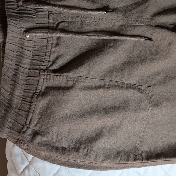 Willit Woman's Brown/khaki Linen/Cotton Pants,Size L. - Picture 3 of 8